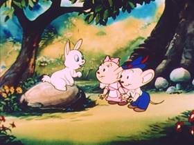 Screenshots from the 1952 Terrytoons cartoon Hansel and Gretel