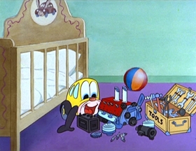 Screenshots from the 1952 MGM cartoon One Cab