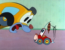 Screenshots from the 1952 MGM cartoon One Cab