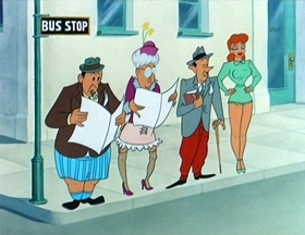 Screenshots from the 1952 MGM cartoon One Cab