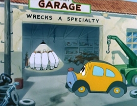 Screenshots from the 1952 MGM cartoon One Cab