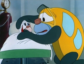 Screenshots from the 1952 MGM cartoon One Cab