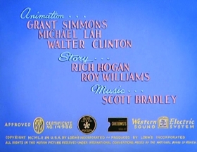 Screenshots from the 1952 MGM cartoon One Cab