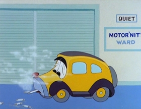 Screenshots from the 1952 MGM cartoon One Cab