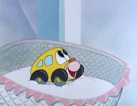 Screenshots from the 1952 MGM cartoon One Cab