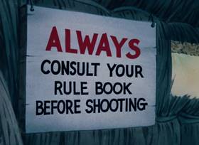 Screenshots from the 1952 MGM cartoon The Little Wise Quacker