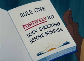 Screenshots from the 1952 MGM cartoon The Little Wise Quacker