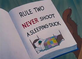 Screenshots from the 1952 MGM cartoon The Little Wise Quacker