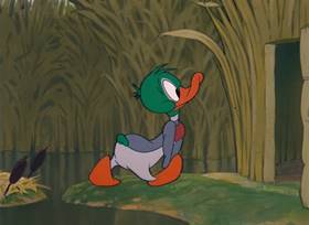 Screenshots from the 1952 MGM cartoon The Little Wise Quacker