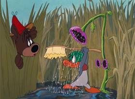 Screenshots from the 1952 MGM cartoon The Little Wise Quacker