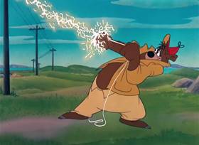 Screenshots from the 1952 MGM cartoon The Little Wise Quacker