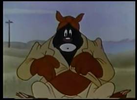 Screenshots from the 1952 MGM cartoon The Little Wise Quacker