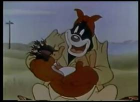 Screenshots from the 1952 MGM cartoon The Little Wise Quacker