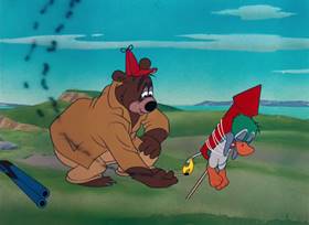 Screenshots from the 1952 MGM cartoon The Little Wise Quacker