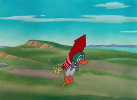 Screenshots from the 1952 MGM cartoon The Little Wise Quacker