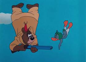 Screenshots from the 1952 MGM cartoon The Little Wise Quacker