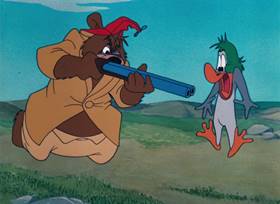 Screenshots from the 1952 MGM cartoon The Little Wise Quacker