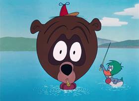 Screenshots from the 1952 MGM cartoon The Little Wise Quacker