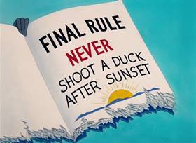 Screenshots from the 1952 MGM cartoon The Little Wise Quacker