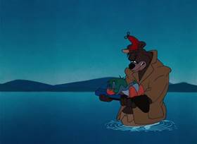 Screenshots from the 1952 MGM cartoon The Little Wise Quacker