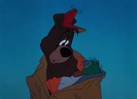 Screenshots from the 1952 MGM cartoon The Little Wise Quacker