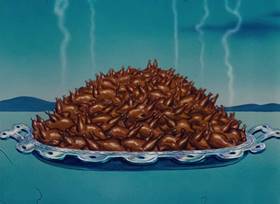 Screenshots from the 1952 MGM cartoon The Little Wise Quacker