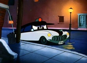 Screenshots from the 1952 Disney cartoon Susie the Little Blue Coupe