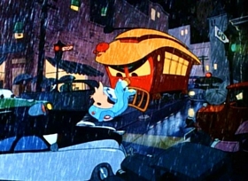 Screenshots from the 1952 Disney cartoon Susie the Little Blue Coupe