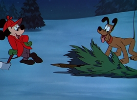 Screenshots from the 1952 Disney cartoon Pluto