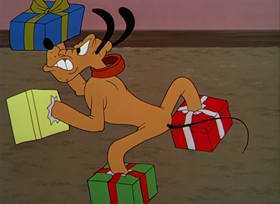 Screenshots from the 1952 Disney cartoon Pluto