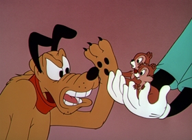 Screenshots from the 1952 Disney cartoon Pluto