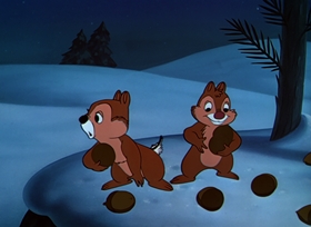 Screenshots from the 1952 Disney cartoon Pluto
