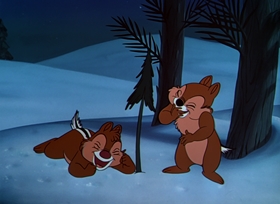 Screenshots from the 1952 Disney cartoon Pluto