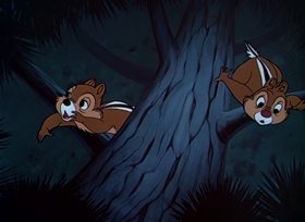 Screenshots from the 1952 Disney cartoon Pluto