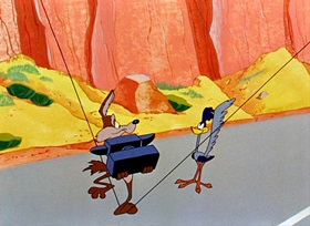 Screenshots from the 1952 Warner Bros. cartoon Beep, Beep