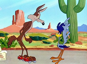 Screenshots from the 1952 Warner Bros. cartoon Beep, Beep