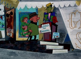 Screenshots from the 1952 UPA cartoon The Dog Snatcher