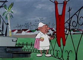 Screenshots from the 1952 UPA cartoon The Dog Snatcher