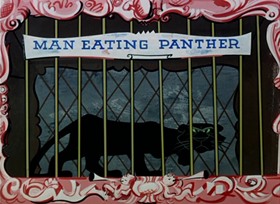 Screenshots from the 1952 UPA cartoon The Dog Snatcher