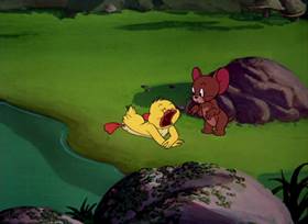 Screenshots from the 1953 MGM cartoon Just Ducky