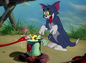 Screenshots from the 1953 MGM cartoon Just Ducky