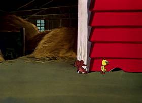 Screenshots from the 1953 MGM cartoon Just Ducky