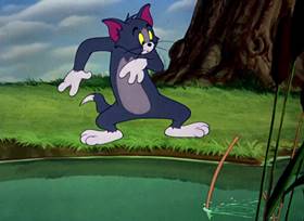 Screenshots from the 1953 MGM cartoon Just Ducky