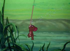 Screenshots from the 1953 MGM cartoon Just Ducky