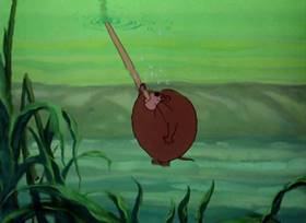 Screenshots from the 1953 MGM cartoon Just Ducky