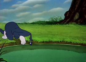 Screenshots from the 1953 MGM cartoon Just Ducky