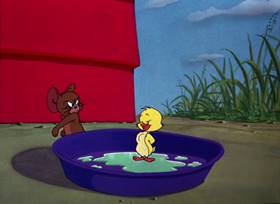 Screenshots from the 1953 MGM cartoon Just Ducky