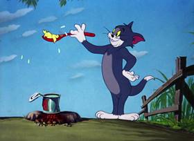 Screenshots from the 1953 MGM cartoon Just Ducky