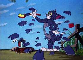 Screenshots from the 1953 MGM cartoon Just Ducky