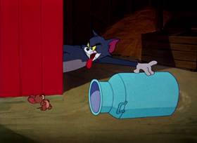 Screenshots from the 1953 MGM cartoon Just Ducky